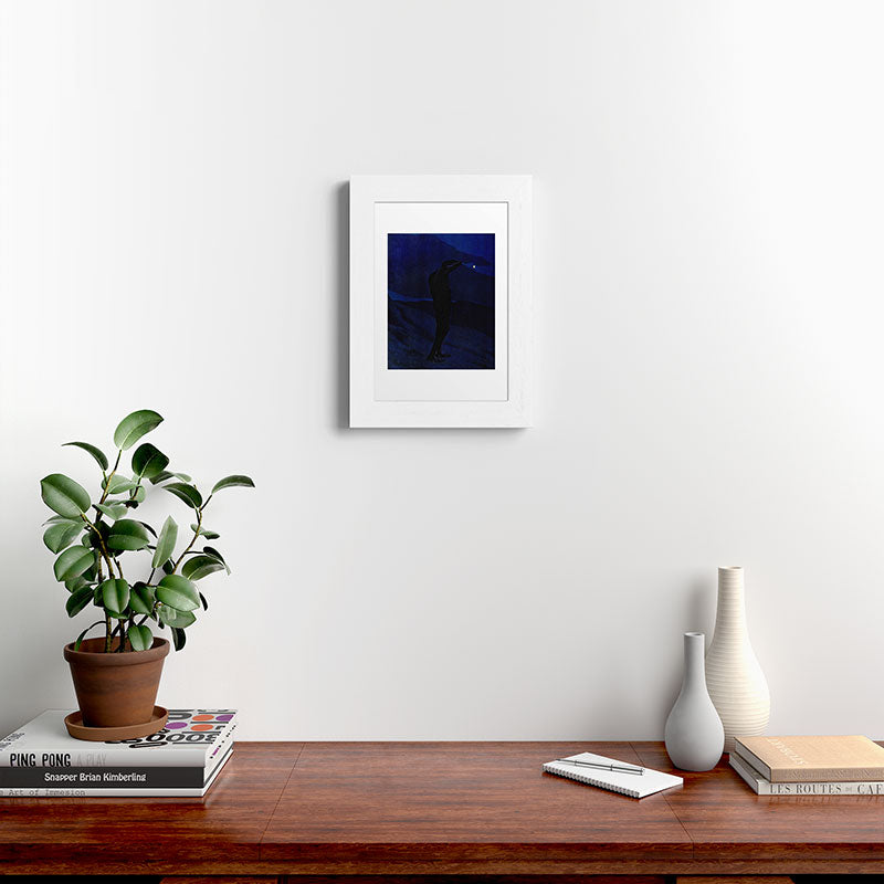 "I see... great cloud-masses... with at times half-dimm'd sadden'd far-off star" (Margaret C. Cook) Framed Art Print
