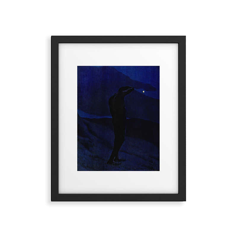 "I see... great cloud-masses... with at times half-dimm'd sadden'd far-off star" (Margaret C. Cook) Framed Art Print