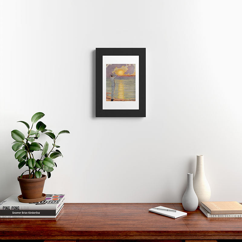 "I will confront these shows of the day and night" (Margaret C. Cook, Leaves of Grass, 1913) Framed Art Print