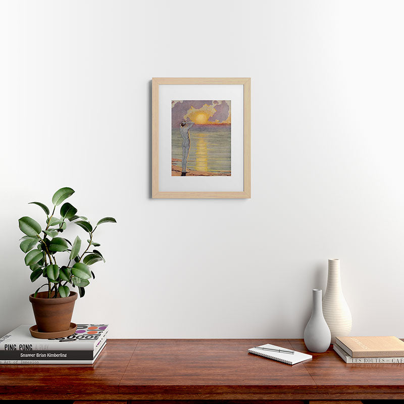 "I will confront these shows of the day and night" (Margaret C. Cook, Leaves of Grass, 1913) Framed Art Print