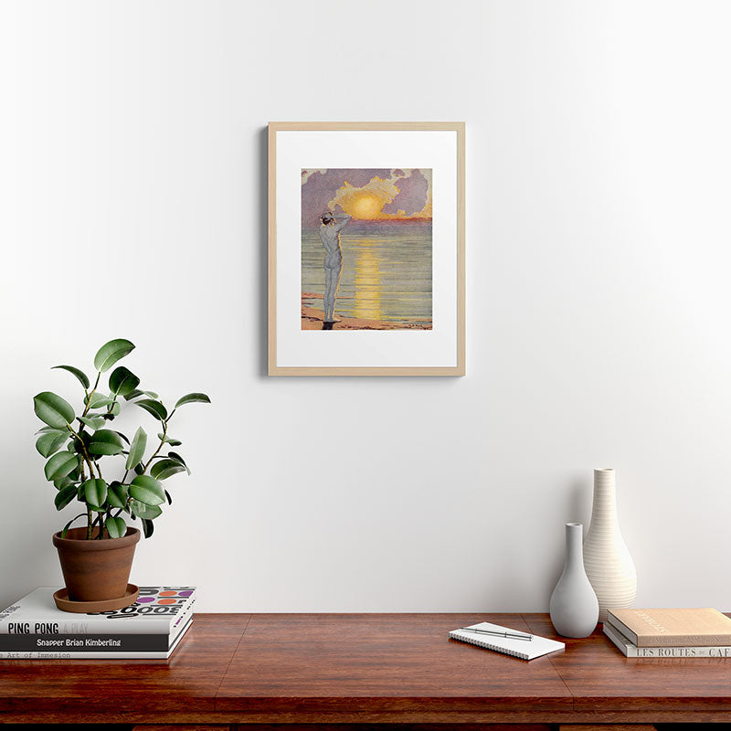 "I will confront these shows of the day and night" (Margaret C. Cook, Leaves of Grass, 1913) Framed Art Print