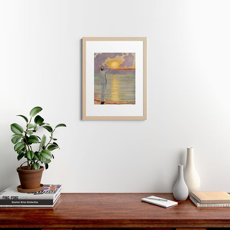 "I will confront these shows of the day and night" (Margaret C. Cook, Leaves of Grass, 1913) Framed Art Print