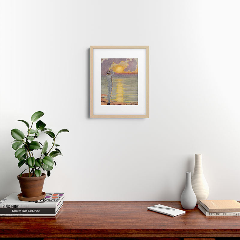 "I will confront these shows of the day and night" (Margaret C. Cook, Leaves of Grass, 1913) Framed Art Print