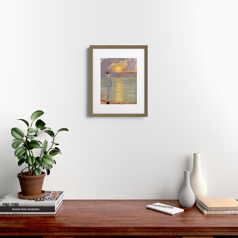 "I will confront these shows of the day and night" (Margaret C. Cook, Leaves of Grass, 1913) Framed Art Print
