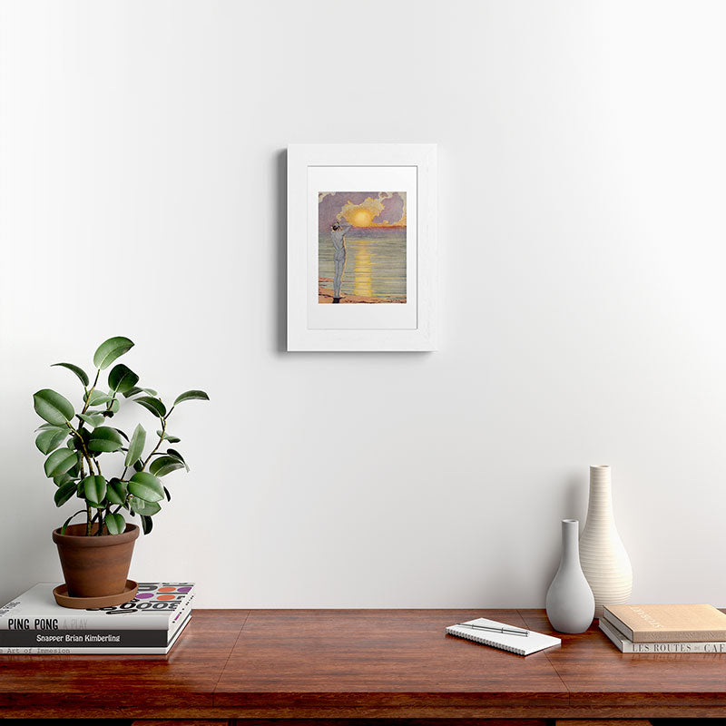 "I will confront these shows of the day and night" (Margaret C. Cook, Leaves of Grass, 1913) Framed Art Print