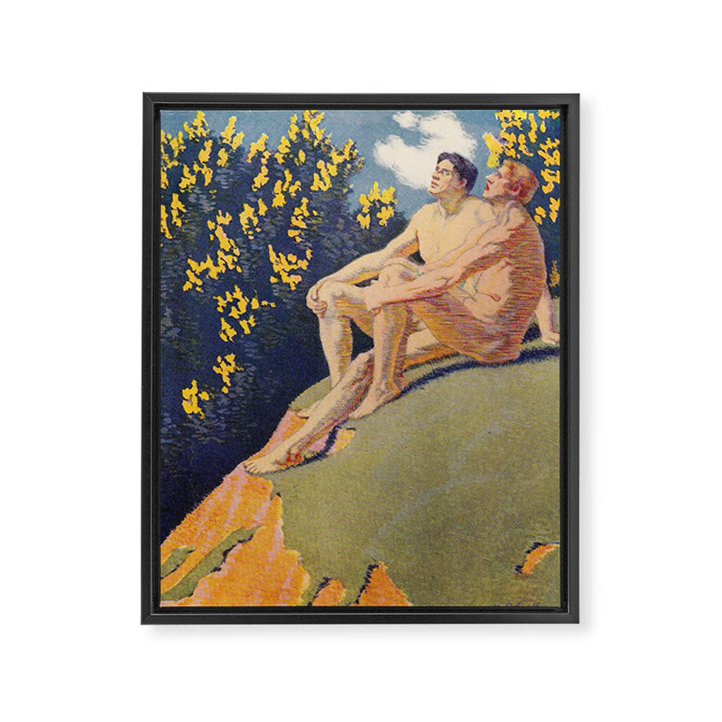 "I will sing the song of companionship" (Margaret C. Cook, Leaves of Grass, 1913) Framed Canvas Print
