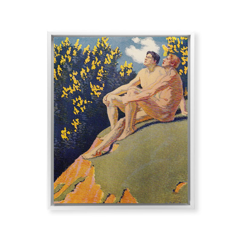 "I will sing the song of companionship" (Margaret C. Cook, Leaves of Grass, 1913) Framed Canvas Print