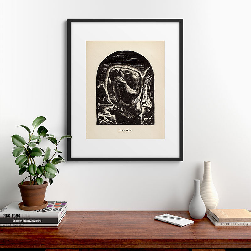 "Lone Man" by Rockwell Kent (1919) Framed Art Print