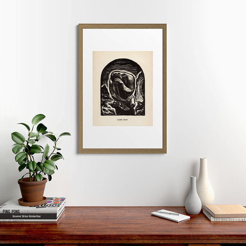 "Lone Man" by Rockwell Kent (1919) Framed Art Print