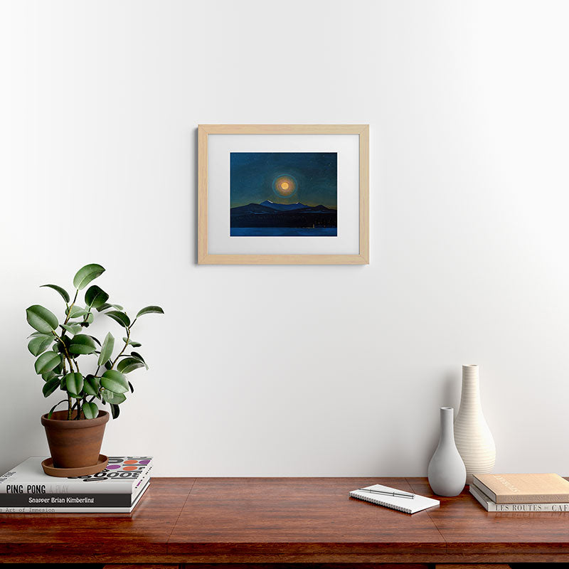 "Moonlight, Winter" by Rockwell Kent (1940) Framed Art Print