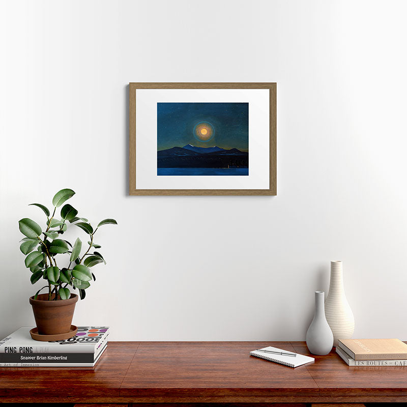 "Moonlight, Winter" by Rockwell Kent (1940) Framed Art Print