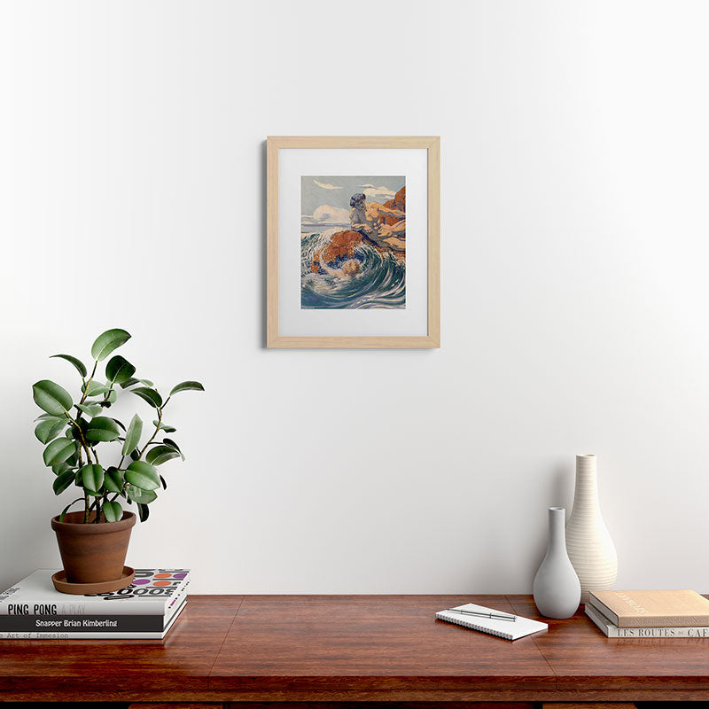 "You sea!... I behold... your crooked inviting fingers" (Margaret C. Cook, Leaves of Grass, 1913) Framed Art Print