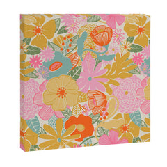 60's Retro Floral Canvas Print