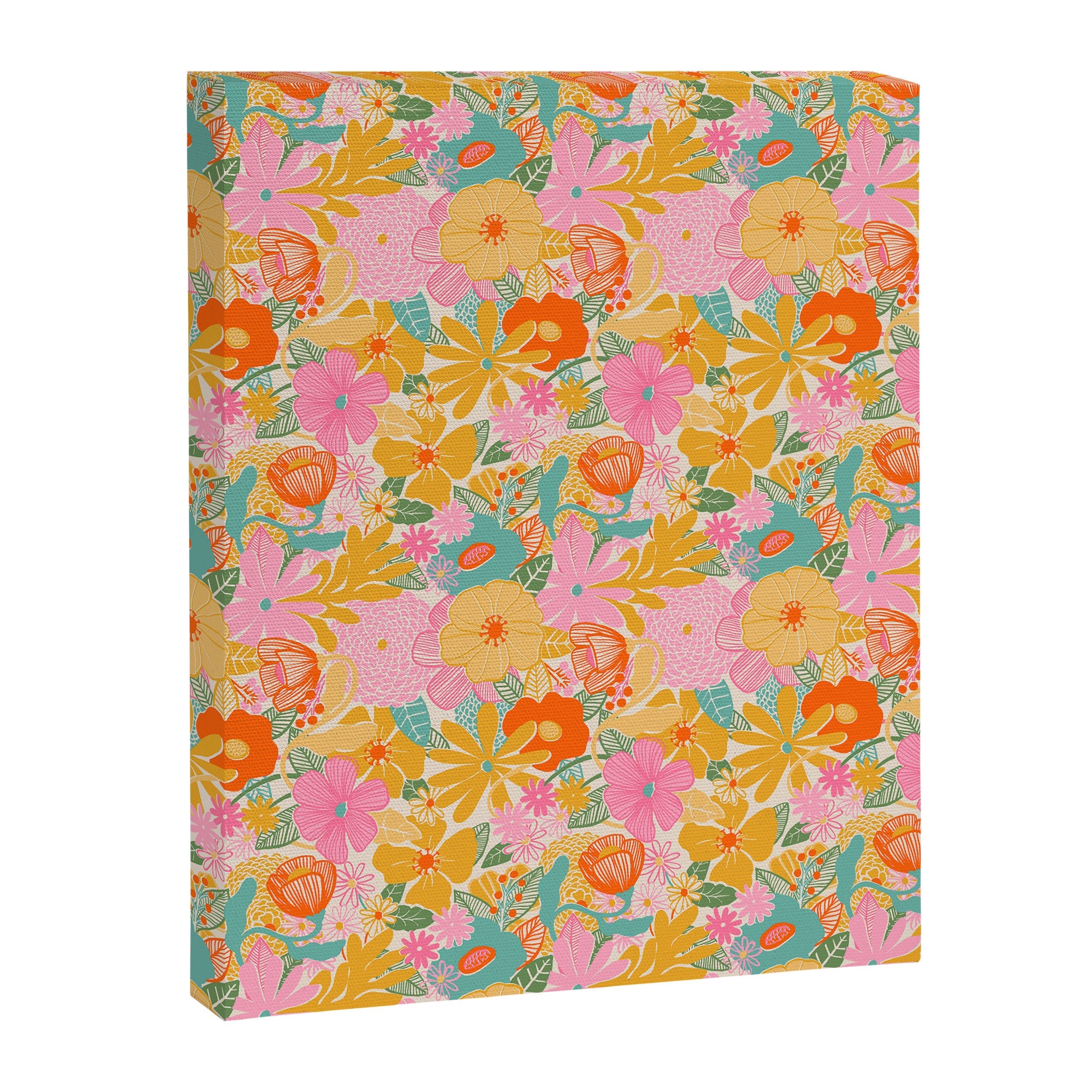 60's Retro Floral Canvas Print