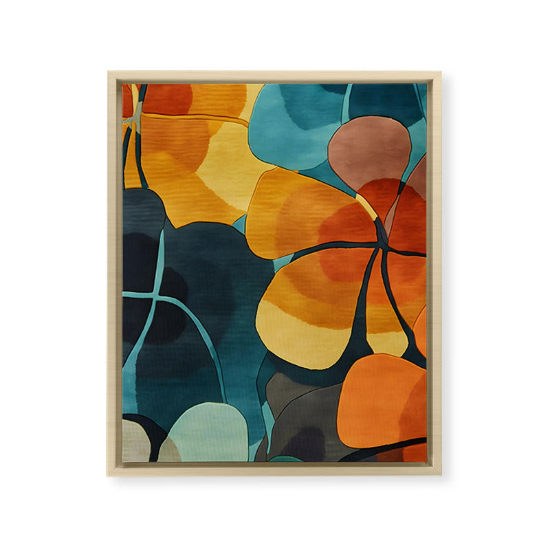 A Floral Palette of Colorful Petals Framed Canvas Print