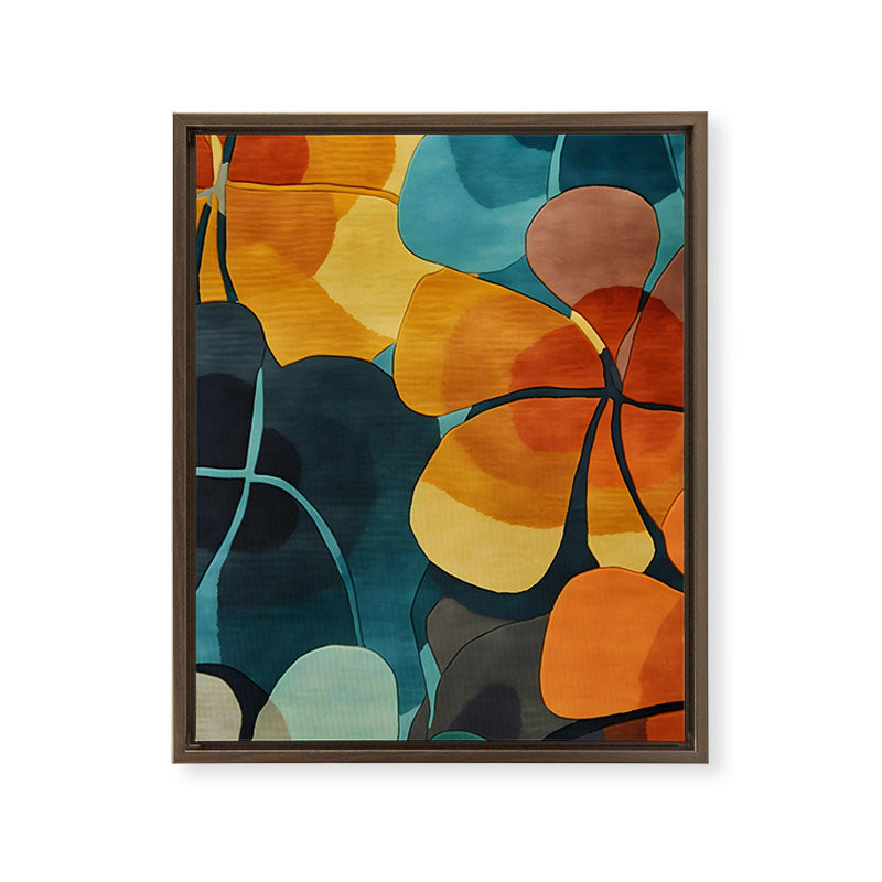 A Floral Palette of Colorful Petals Framed Canvas Print