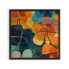 A Floral Palette of Colorful Petals Framed Canvas Print
