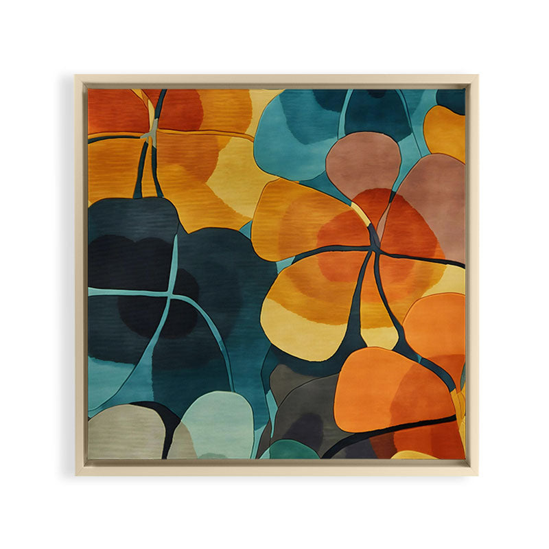 A Floral Palette of Colorful Petals Framed Canvas Print