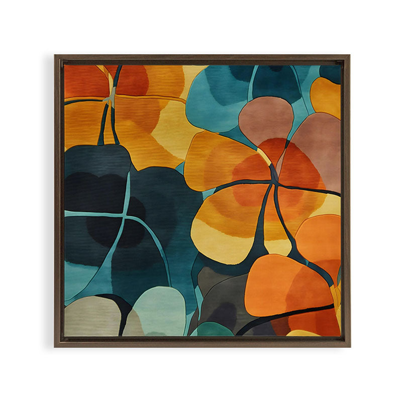A Floral Palette of Colorful Petals Framed Canvas Print
