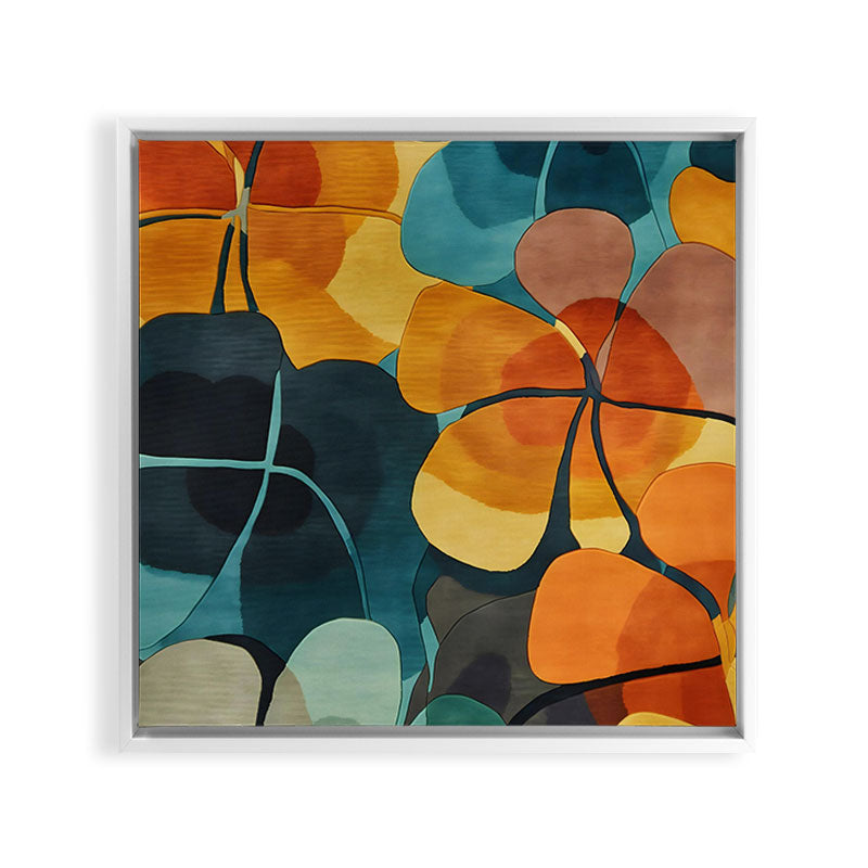 A Floral Palette of Colorful Petals Framed Canvas Print