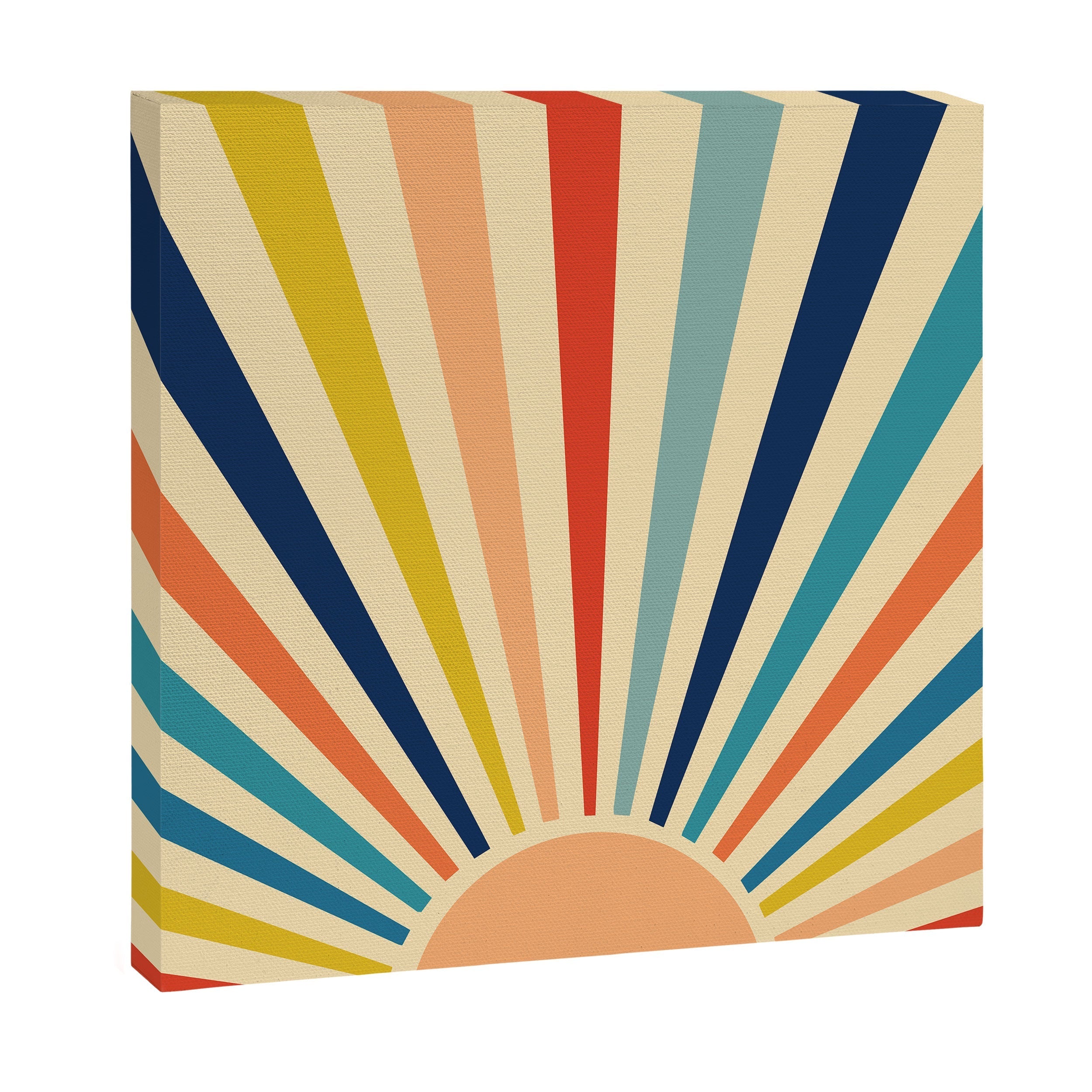 60s retro sun  Canvas Print