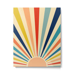 60s retro sun  Metal Print