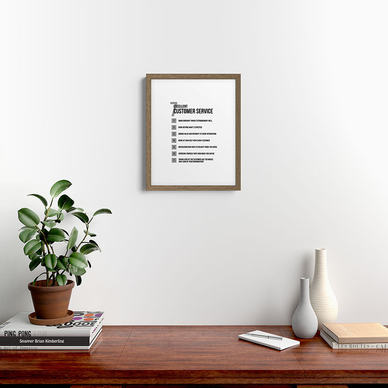 7 Excellent Customer Service, Customer Service Quotes, Quote To Print Framed Art Print