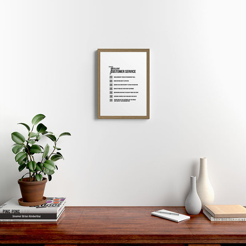 7 Excellent Customer Service, Customer Service Quotes, Quote To Print Framed Art Print