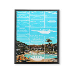 60s UFO sightings Framed Canvas Print