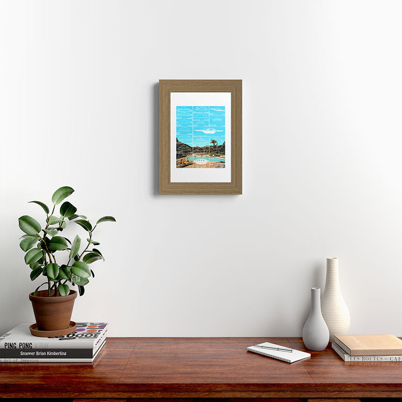 60s UFO sightings Framed Art Print