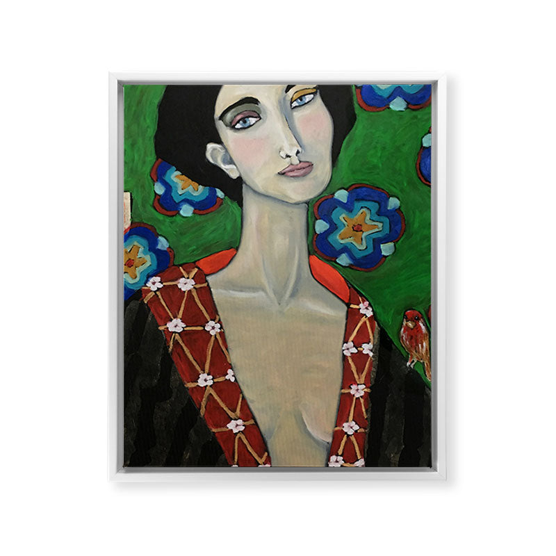 A Little Bird Told Me Framed Canvas Print