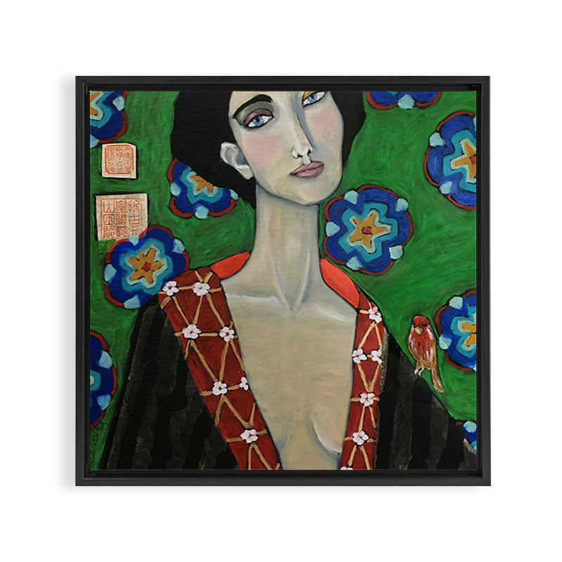A Little Bird Told Me Framed Canvas Print