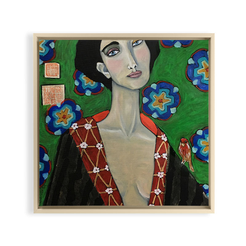 A Little Bird Told Me Framed Canvas Print
