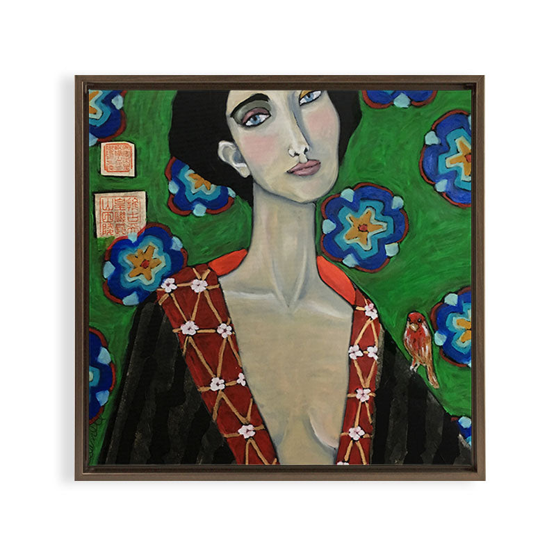 A Little Bird Told Me Framed Canvas Print