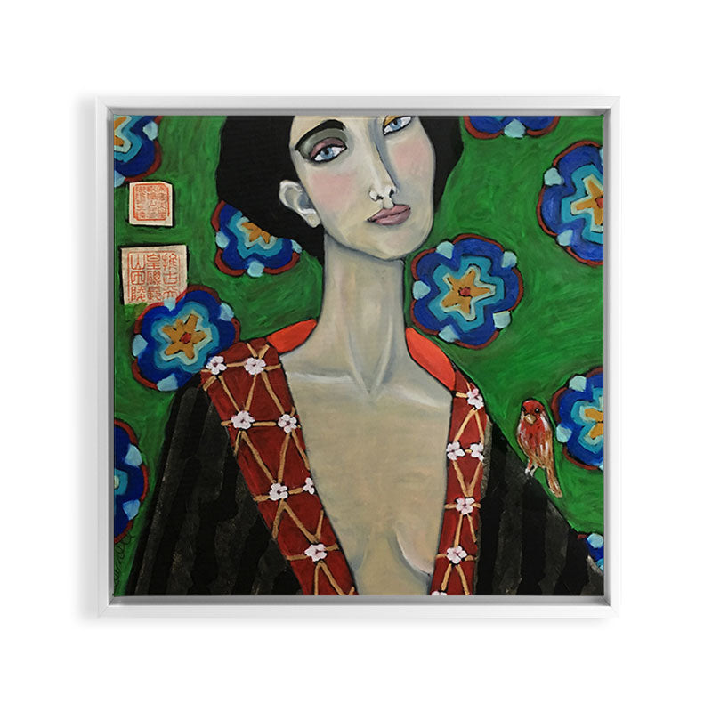A Little Bird Told Me Framed Canvas Print