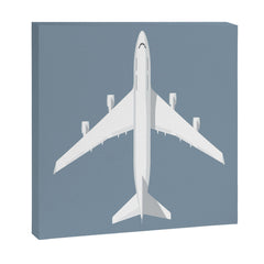 747-400 Jumbo Jet Airliner Aircraft - Slate Canvas Print