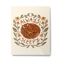 Always Sleepy' Fox Metal Print