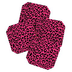 2000s leopard-black on hot pink Coaster
