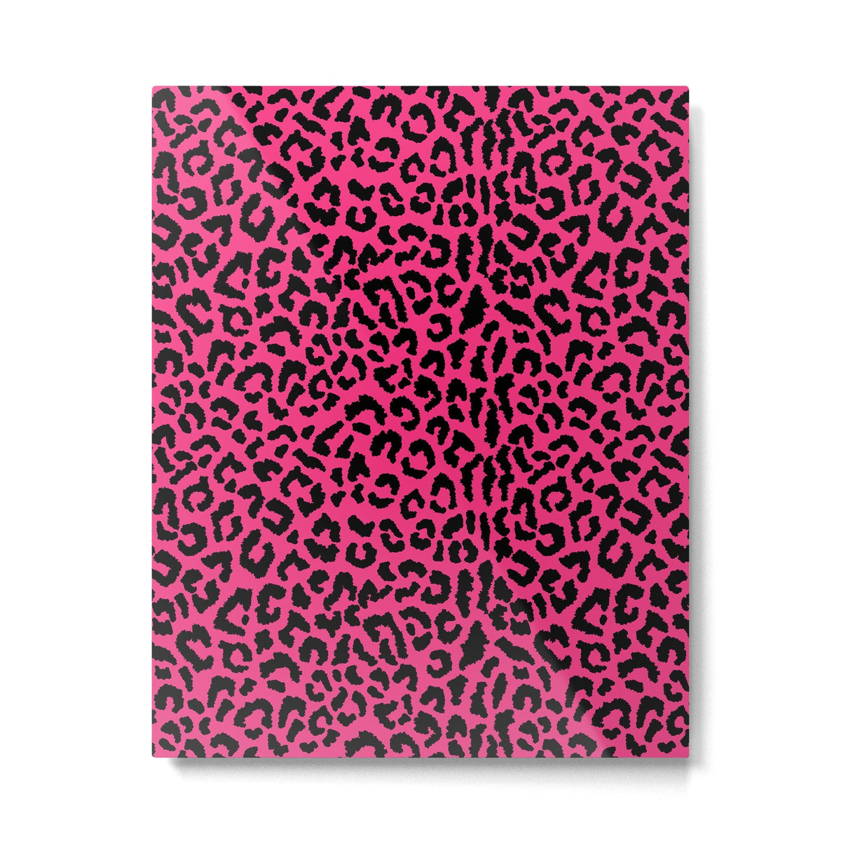 2000s leopard-black on hot pink Metal Print