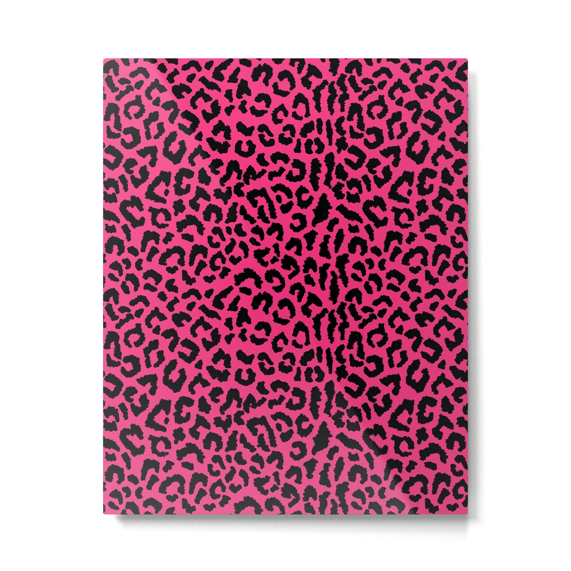 2000s leopard-black on hot pink Metal Print