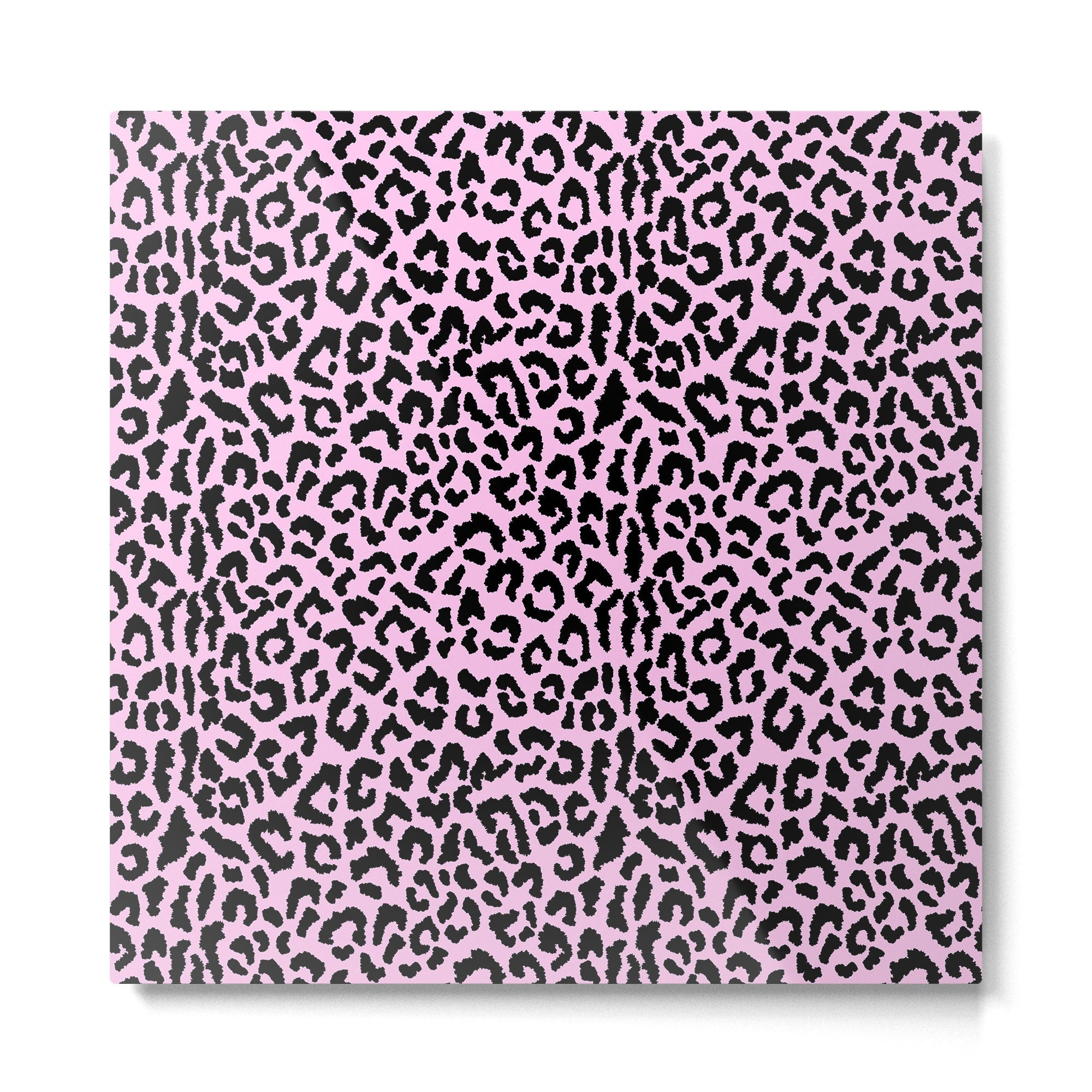 2000s leopard-black on palest pink Metal Print