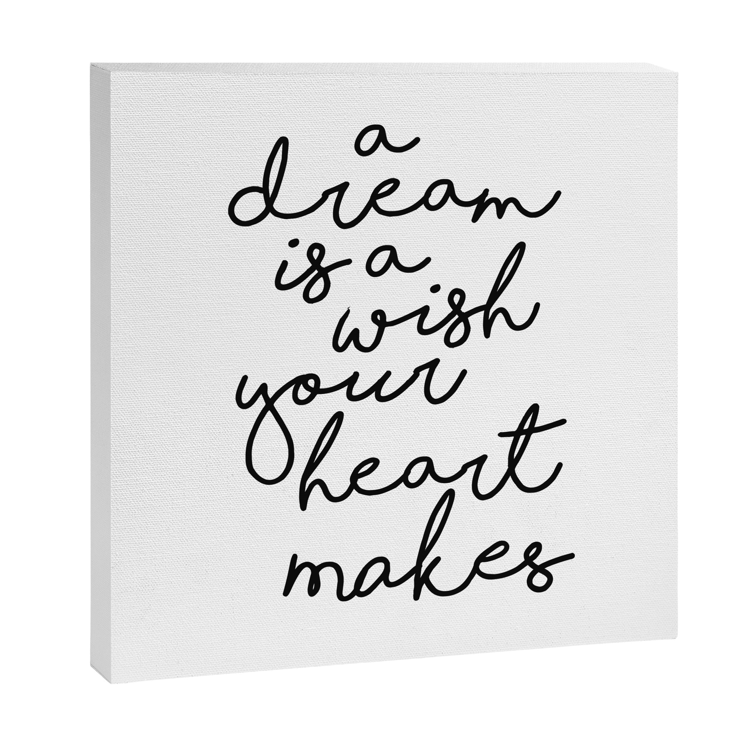 A Dream Is A Wish Your Heart Makes Canvas Print