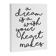 A Dream Is A Wish Your Heart Makes Canvas Print