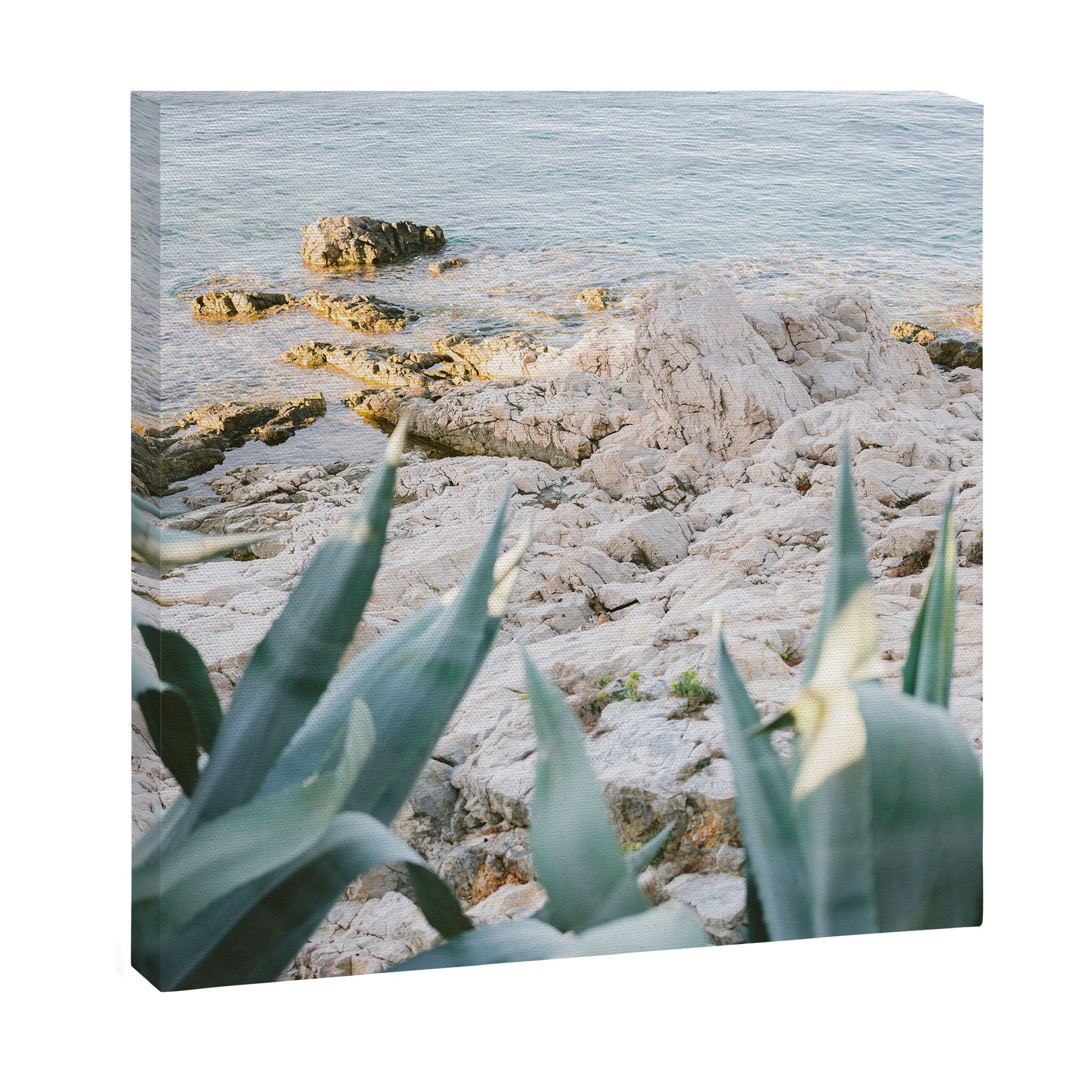 A few steps from the ocean | Fine art Croatia travel photography print | Coastal sea wall art Canvas Print