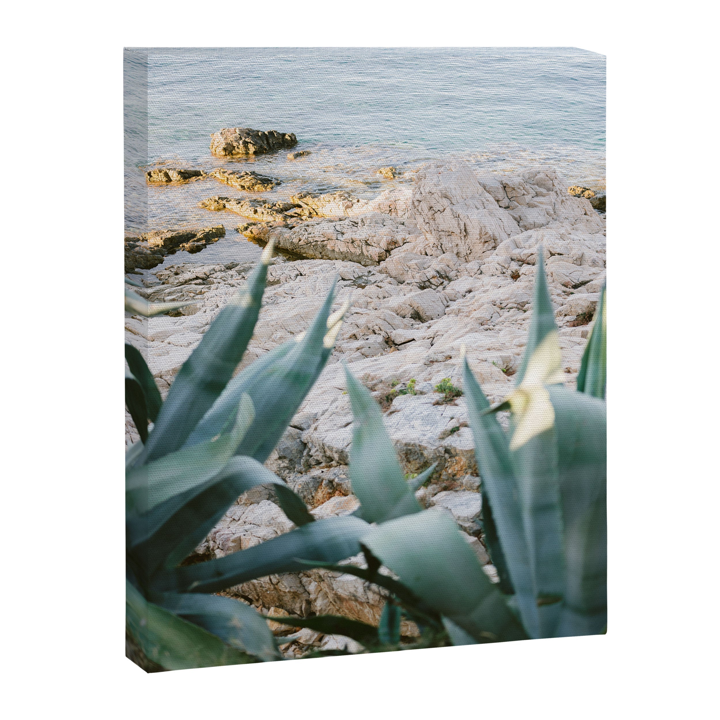 A few steps from the ocean | Fine art Croatia travel photography print | Coastal sea wall art Canvas Print