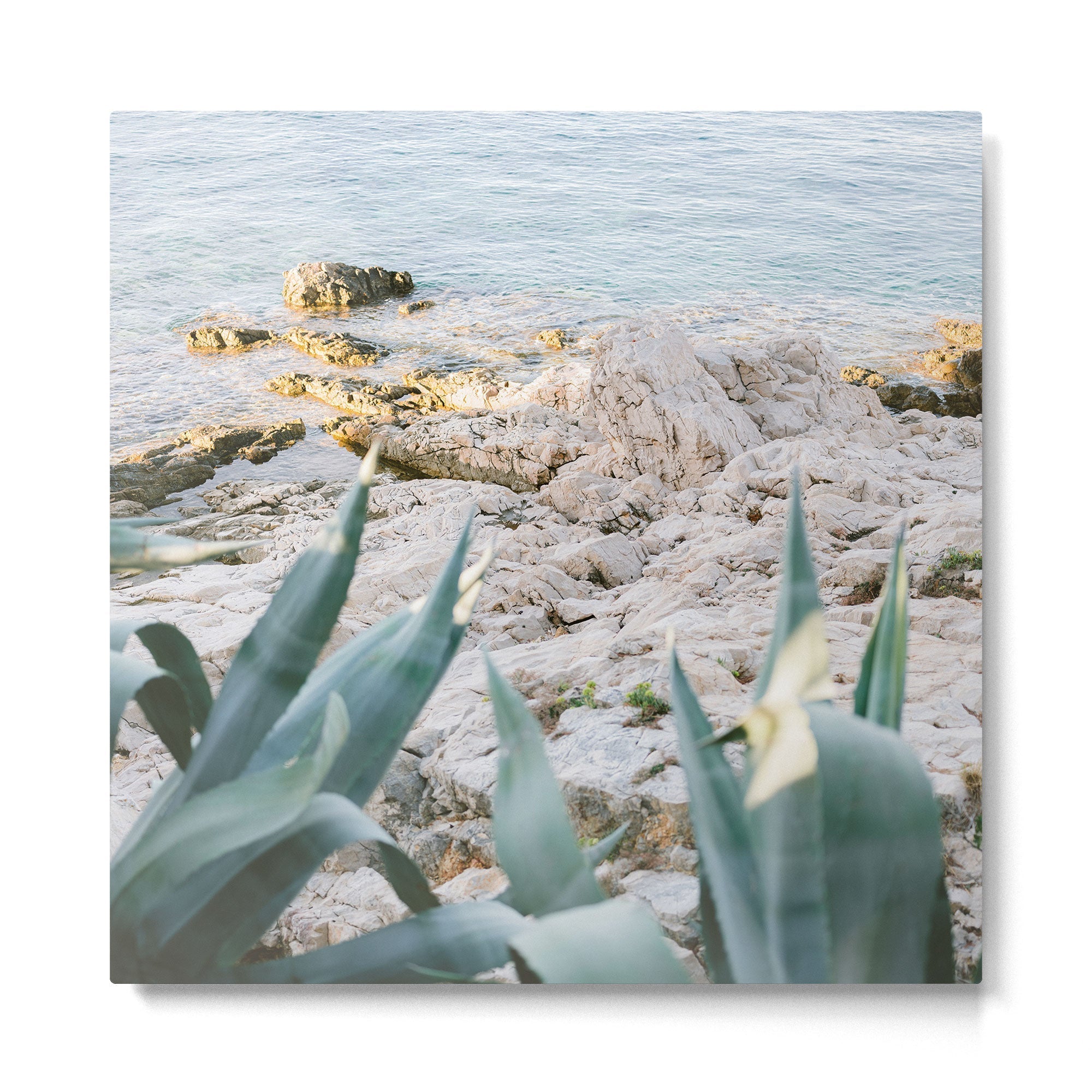 A few steps from the ocean | Fine art Croatia travel photography print | Coastal sea wall art Metal Print