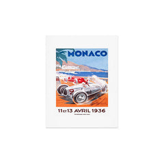 1936 Monaco Grand Prix Race Poster  Art Print