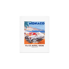 1936 Monaco Grand Prix Race Poster  Art Print