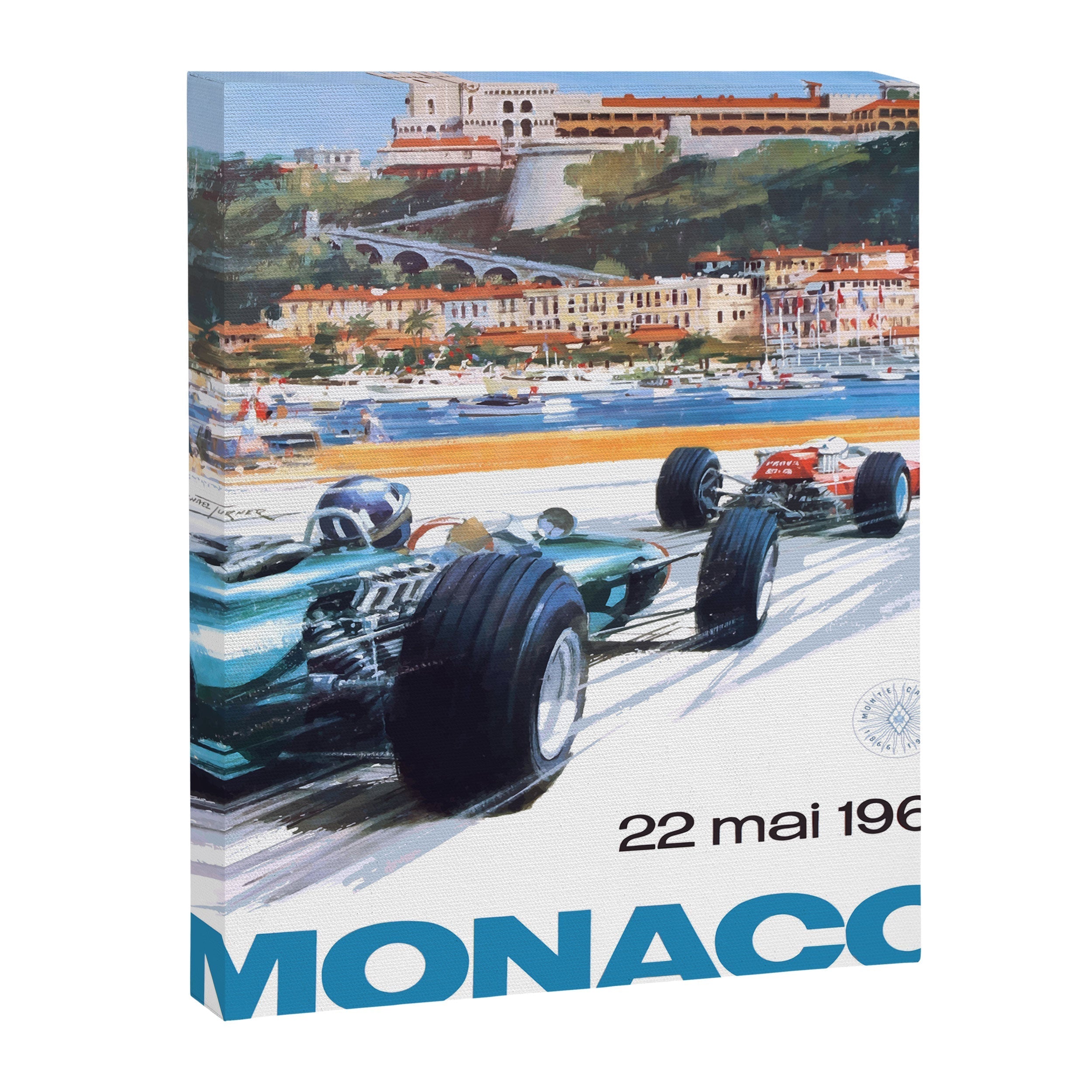 1966 MONACO Grand Prix Racing Poster Canvas Print