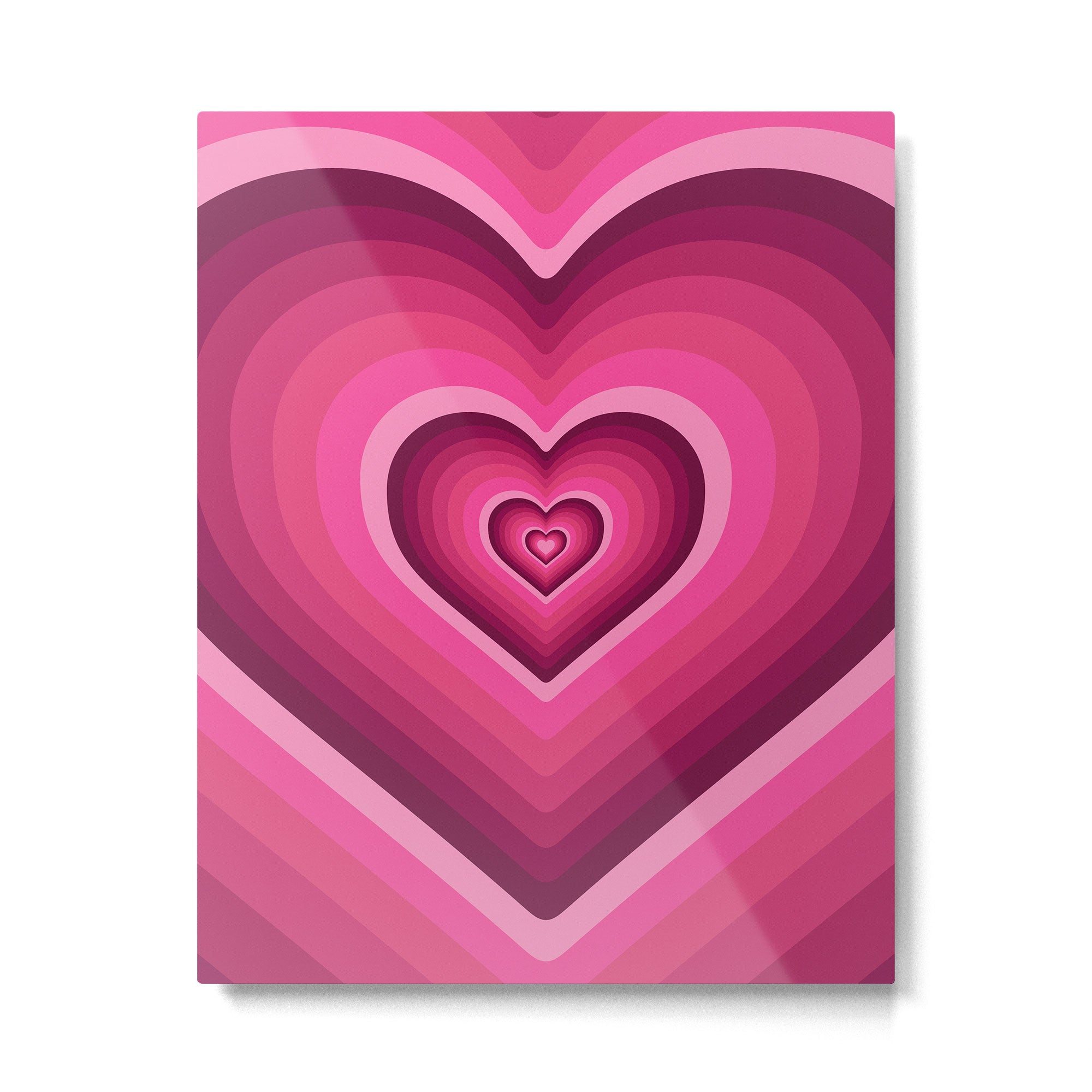 70's Heart Metal Print